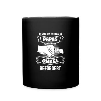 Onkel Familie Onkels Geschenk - Tasse einfarbig - Schwarz - Vorne