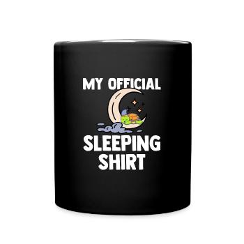 Schlafshirt Schildkröte Schlafanzug Geschenk - Tasse einfarbig - Schwarz - Vorne