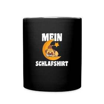 Schlafanzug Mops Mops-Liebhaber Geschenk - Tasse einfarbig - Schwarz - Vorne