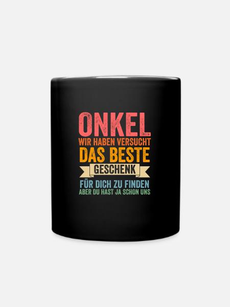 Onkel Familie Onkels Geschenk - Tasse einfarbig - Schwarz