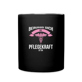 Pflegekraft Beruf Krankenpflege Geschenk - Tasse einfarbig - Schwarz - Vorne