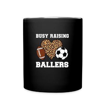 baller fussball baller Geschenk - Tasse einfarbig - Schwarz - Vorne