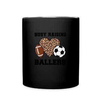baller fussball baller Geschenk - Tasse einfarbig - Schwarz - Vorne