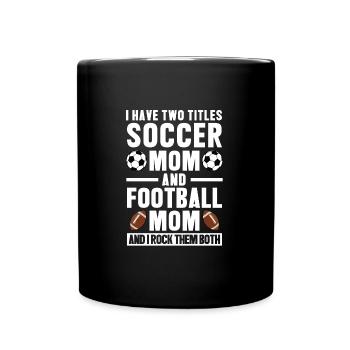 baller fussball baller Geschenk - Tasse einfarbig - Schwarz - Vorne