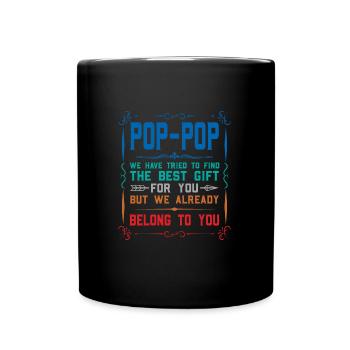 pop-pop Vatertag pop-pop Geschenk - Tasse einfarbig - Schwarz - Vorne