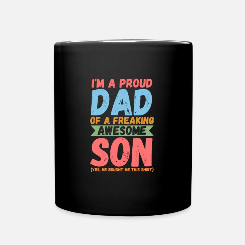Papa Vatertag Papa Geschenk - Tasse einfarbig - Schwarz
