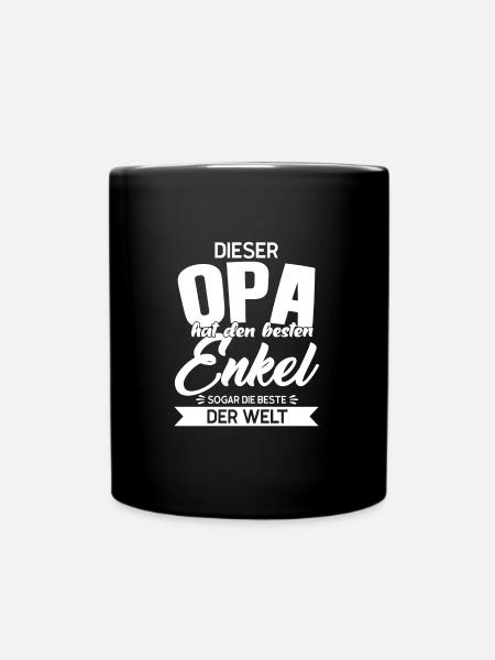 Opa & Enkel Familie Enkelsohn Geschenk - Tasse einfarbig - Schwarz