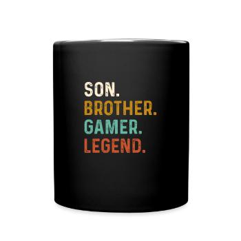 Son Brother Video Gamer Legend Gaming - Full Colour Mug - black - Front