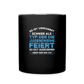 Jugendweihe Jugend Jugendliche Geschenk - Tasse einfarbig - Schwarz - Vorne
