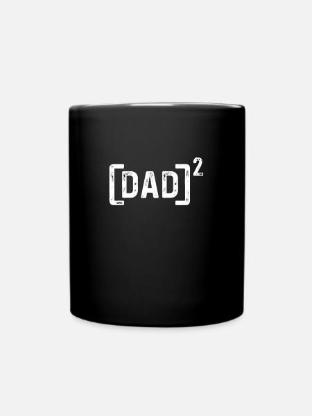 Dad2 Vater von zwei Kindern Vatertag PAPA - Tasse einfarbig - Schwarz
