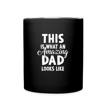 Crazy Dog Mens Meilleur Buckin Papa Jamais Pour Incroyable - Mug uni - noir - Devant