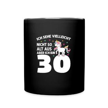Geburtstag Geburtstagfeier dreizig Jahre alt Gesch - Tasse einfarbig - Schwarz - Vorne