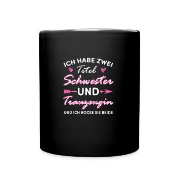 Trauzeugin Hochzeit Braut Geschenk - Tasse einfarbig - Schwarz - Vorne