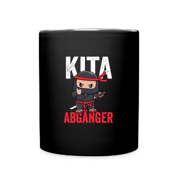 Kindergarten Ninja Kindergartenkind Geschenk - Tasse einfarbig - Schwarz - Vorne