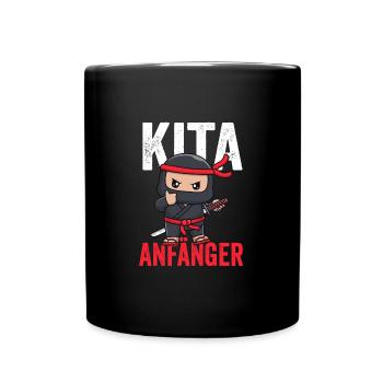 Kindergarten Ninja Kita Anfänger Geschenk - Tasse einfarbig - Schwarz - Vorne
