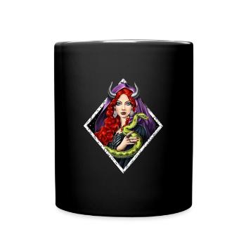 Göttin Lilith - Tasse einfarbig - Schwarz - Vorne