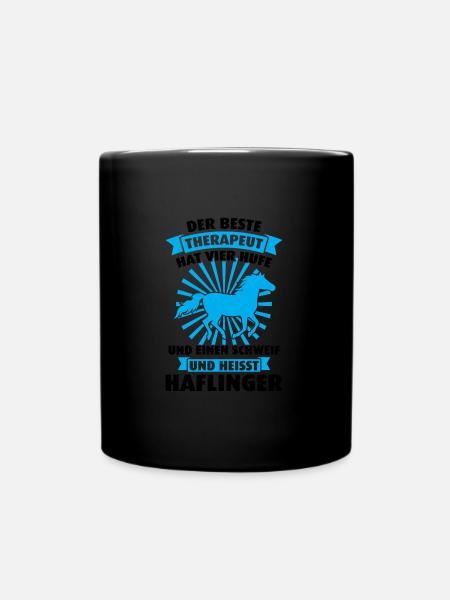 Haflinger Pferd Pferde Geschenk - Tasse einfarbig - Schwarz