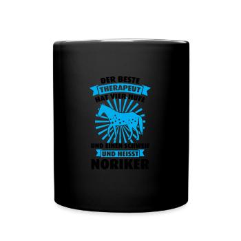 Noriker Pferd Noriker Liebhaber Geschenk - Tasse einfarbig - Schwarz - Vorne