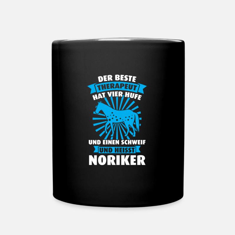 Noriker Pferd Reiter Geschenk - Tasse einfarbig - Schwarz