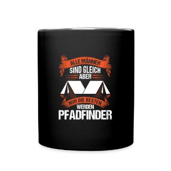 Pfadfinder Wandern Bergwandern Geschenk - Tasse einfarbig - Schwarz - Vorne
