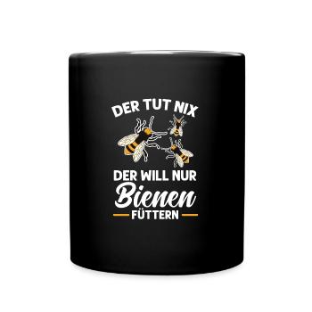 Imker Bienen Imkern Geschenk - Tasse einfarbig - Schwarz - Vorne