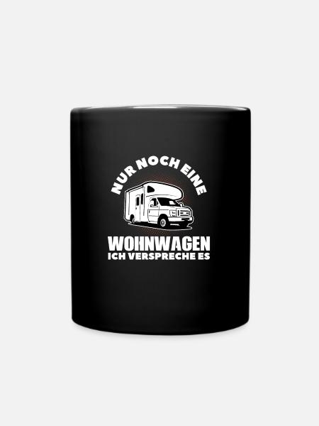 Camper Campen Wohnwagen Geschenk - Tasse einfarbig - Schwarz