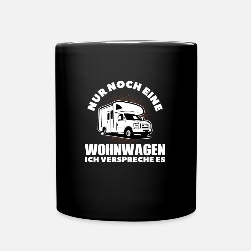 Camper Campen Wohnwagen Geschenk - Tasse einfarbig - Schwarz