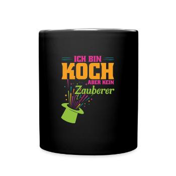 Koch Beruf Küchenchef Geschenk - Tasse einfarbig - Schwarz - Vorne