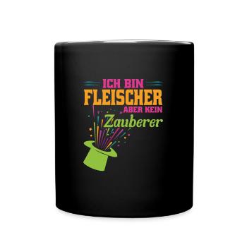 Fleischer Beruf Metzger Geschenk - Tasse einfarbig - Schwarz - Vorne