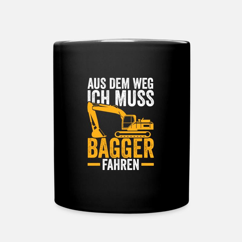 Bagger Fahrer Baggerfahrer Geschenk - Tasse einfarbig - Schwarz