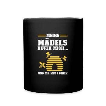 Imker Bienen Imkern Geschenk - Tasse einfarbig - Schwarz - Vorne