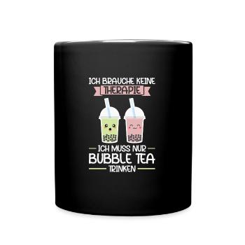 Bubble Tea Kawaii Bubble Tea Trinker Geschenk - Tasse einfarbig - Schwarz - Vorne
