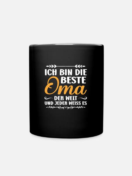 Oma Familie Großmütter Geschenk - Tasse einfarbig - Schwarz