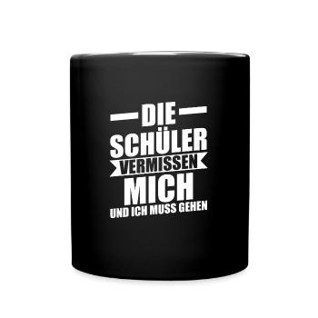 Lehrer Beruf Lehrkraft Geschenk - Tasse einfarbig - Schwarz - Vorne