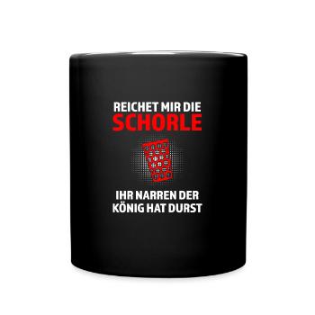 Schorle Pfälzer Weinschorle Geschenk - Tasse einfarbig - Schwarz - Vorne