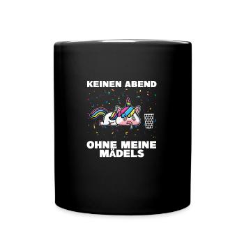 Schorle Einhorn Dubbeglas Geschenk - Tasse einfarbig - Schwarz - Vorne