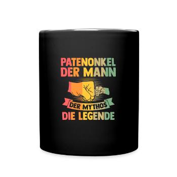 Onkel & Nichte Familie Onkel Geschenk - Tasse einfarbig - Schwarz - Vorne