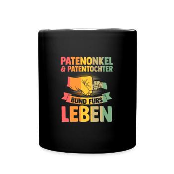 Stiefvater Familie Stiefpapa Geschenk - Tasse einfarbig - Schwarz - Vorne
