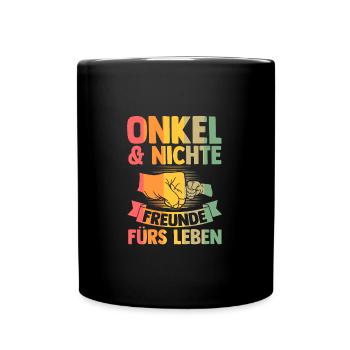 Stiefvater Stieftochter Bonus Papa Geschenk - Tasse einfarbig - Schwarz - Vorne