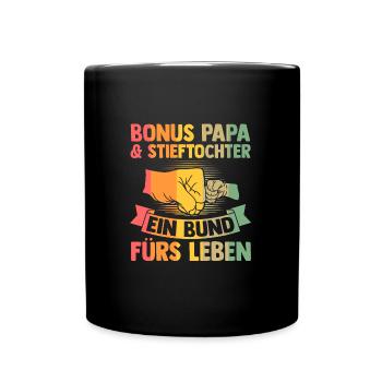 Onkel & Nichte Familie Onkel Geschenk - Tasse einfarbig - Schwarz - Vorne