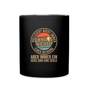 Opa & Enkelin Familie Großvater Geschenk - Tasse einfarbig - Schwarz - Vorne