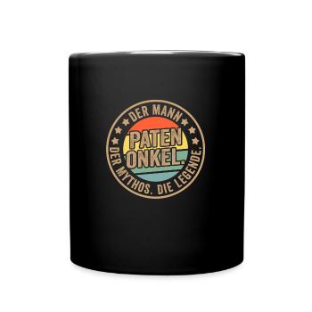 Patenonkel Patentochter Pate Geschenk - Tasse einfarbig - Schwarz - Vorne