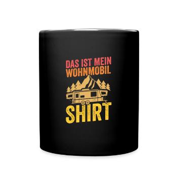 Camping Camper Campen Geschenk - Tasse einfarbig - Schwarz - Vorne