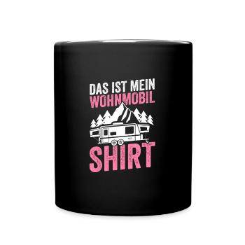 Camping Camper Caravan Geschenk - Tasse einfarbig - Schwarz - Vorne