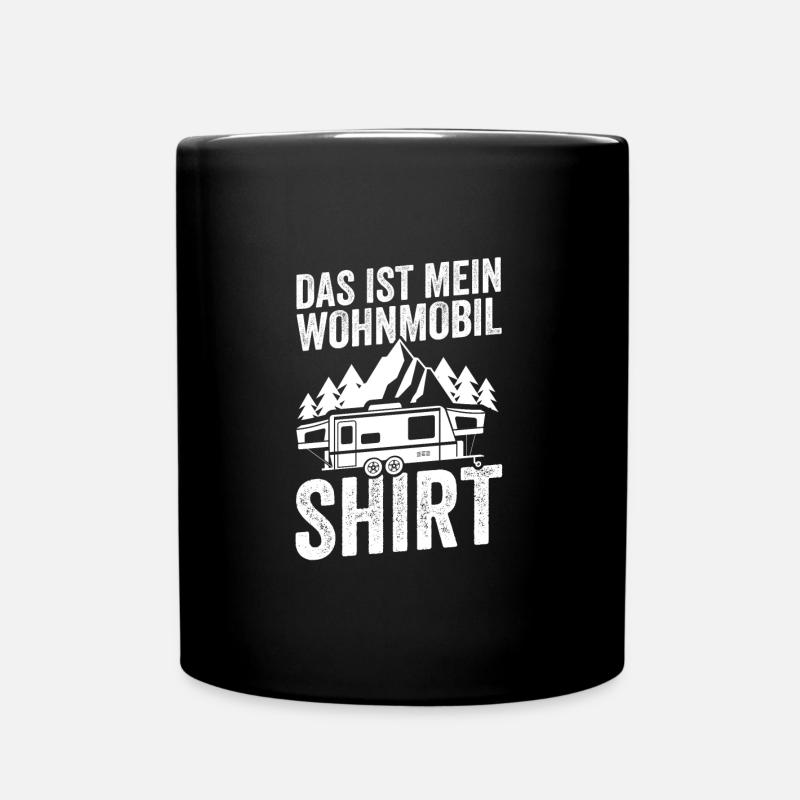Camping Camper Campen Geschenk - Tasse einfarbig - Schwarz