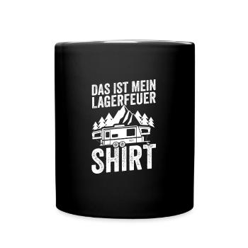 Camping Camper Wohnmobil Geschenk - Tasse einfarbig - Schwarz - Vorne