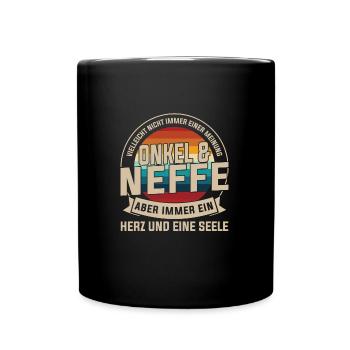 Onkel & Neffe Familie Neffe Geschenk - Tasse einfarbig - Schwarz - Vorne