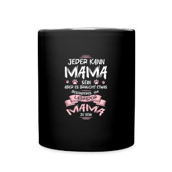 Labrador Hund Hundebesitzer Geschenk - Tasse einfarbig - Schwarz - Vorne