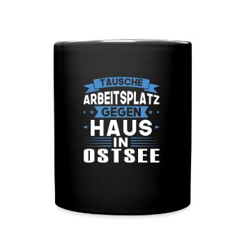 Ostsee Urlaub Norden Geschenk - Tasse einfarbig - Schwarz - Vorne