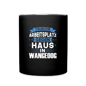 Wangeoog Urlaub Norden Geschenk - Tasse einfarbig - Schwarz - Vorne
